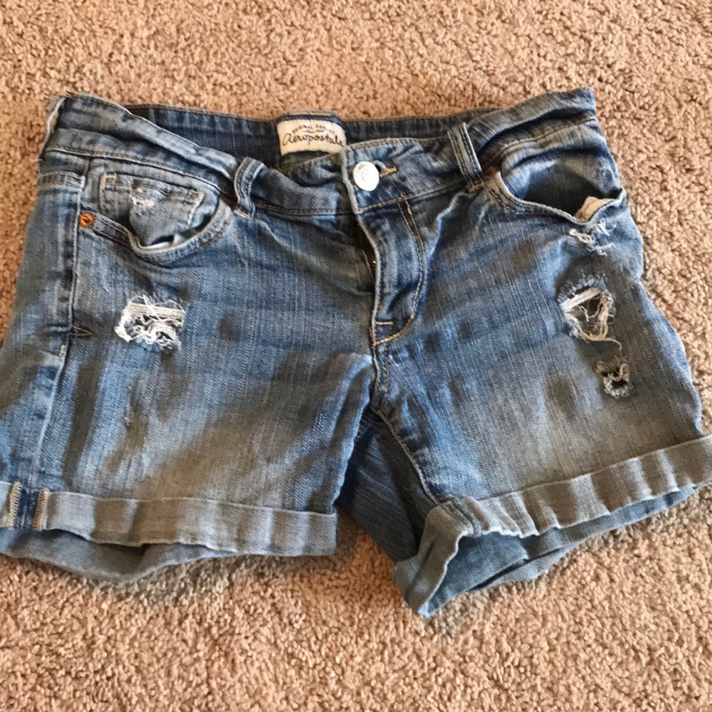 Light blue Aeropostale shorts.